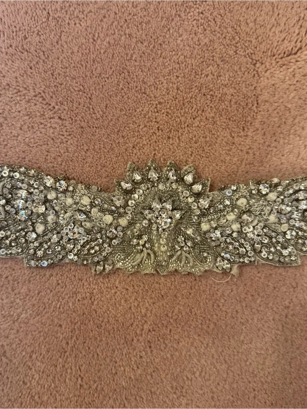 Monique Lhuillier Crystal Beaded Bridal Sash/belt